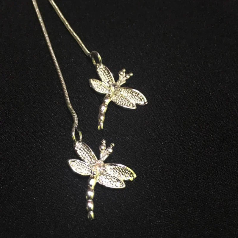 Collar Colgante Libélula Plata Sterling
