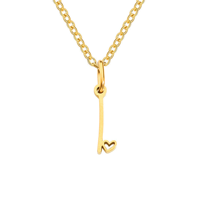 Collar Inicial en Corazón Oro