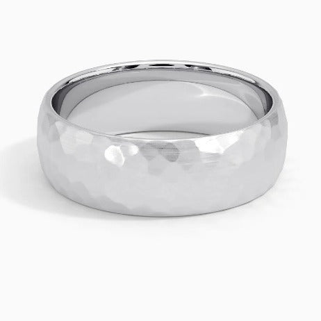 Anillo Texturizado Elric Oro Blanco