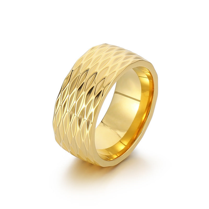 Anillo de Rejilla Kaelis Oro Blanco