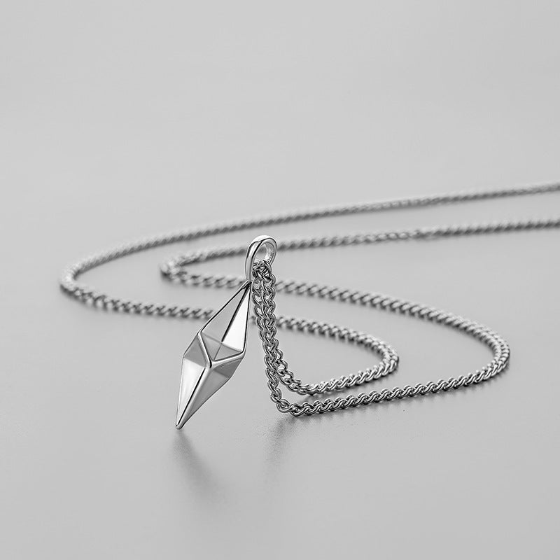 Collar con Colgante Vector Oro Blanco