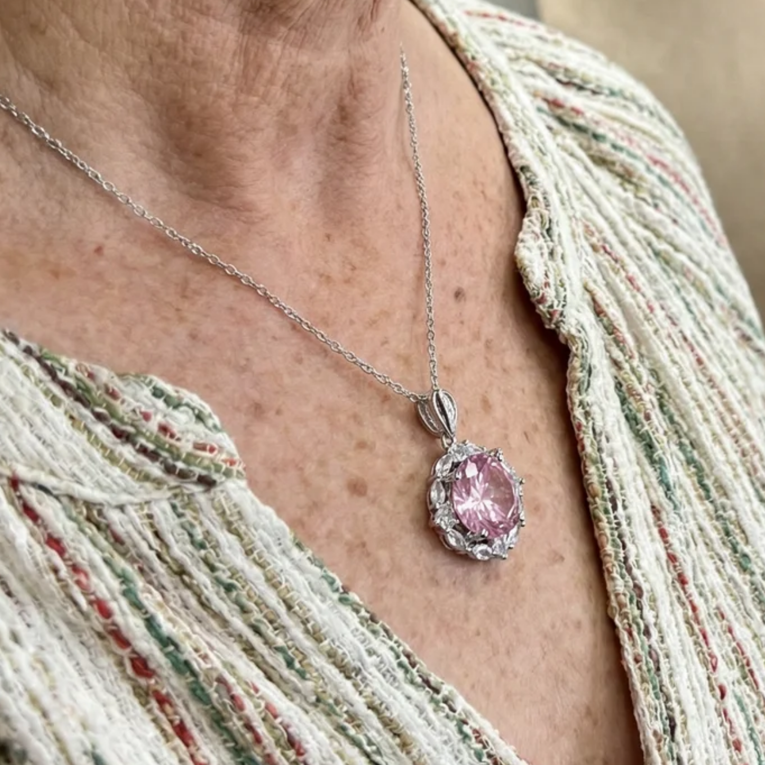 Collar Halo Loto Rosa
