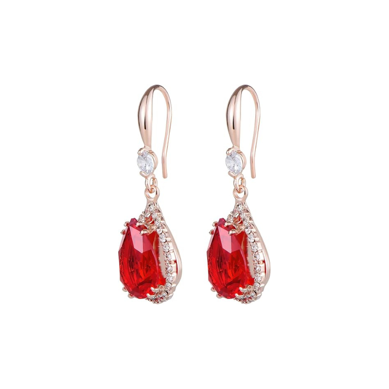 Pendientes Lágrima Rubí