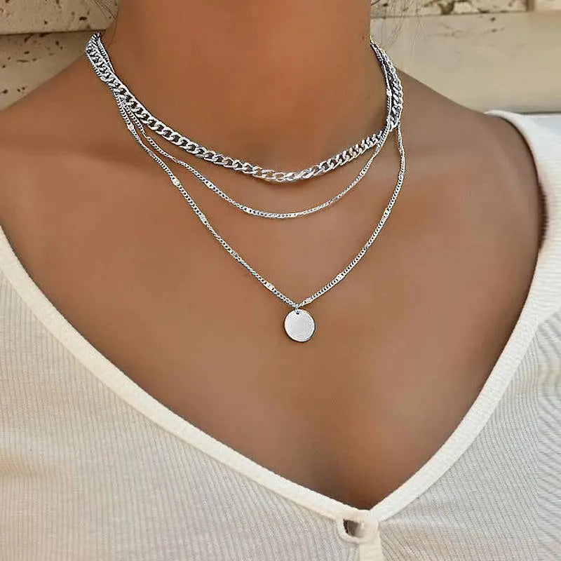 Collar Elegante Chapado Oro y Plata