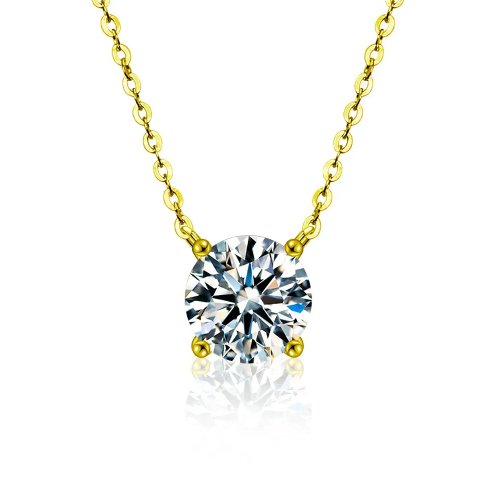 Collar Chapado en Oro con Zirconios