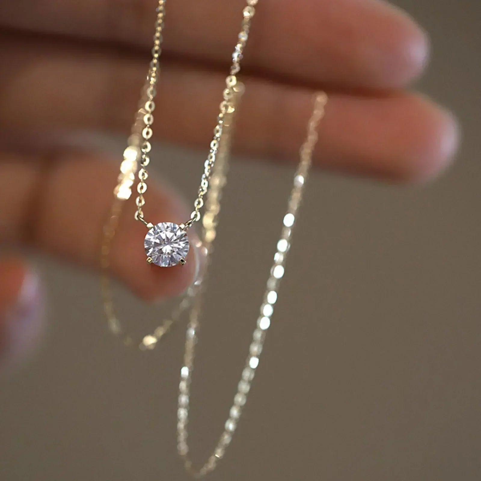 Collar Chapado en Oro con Zirconios