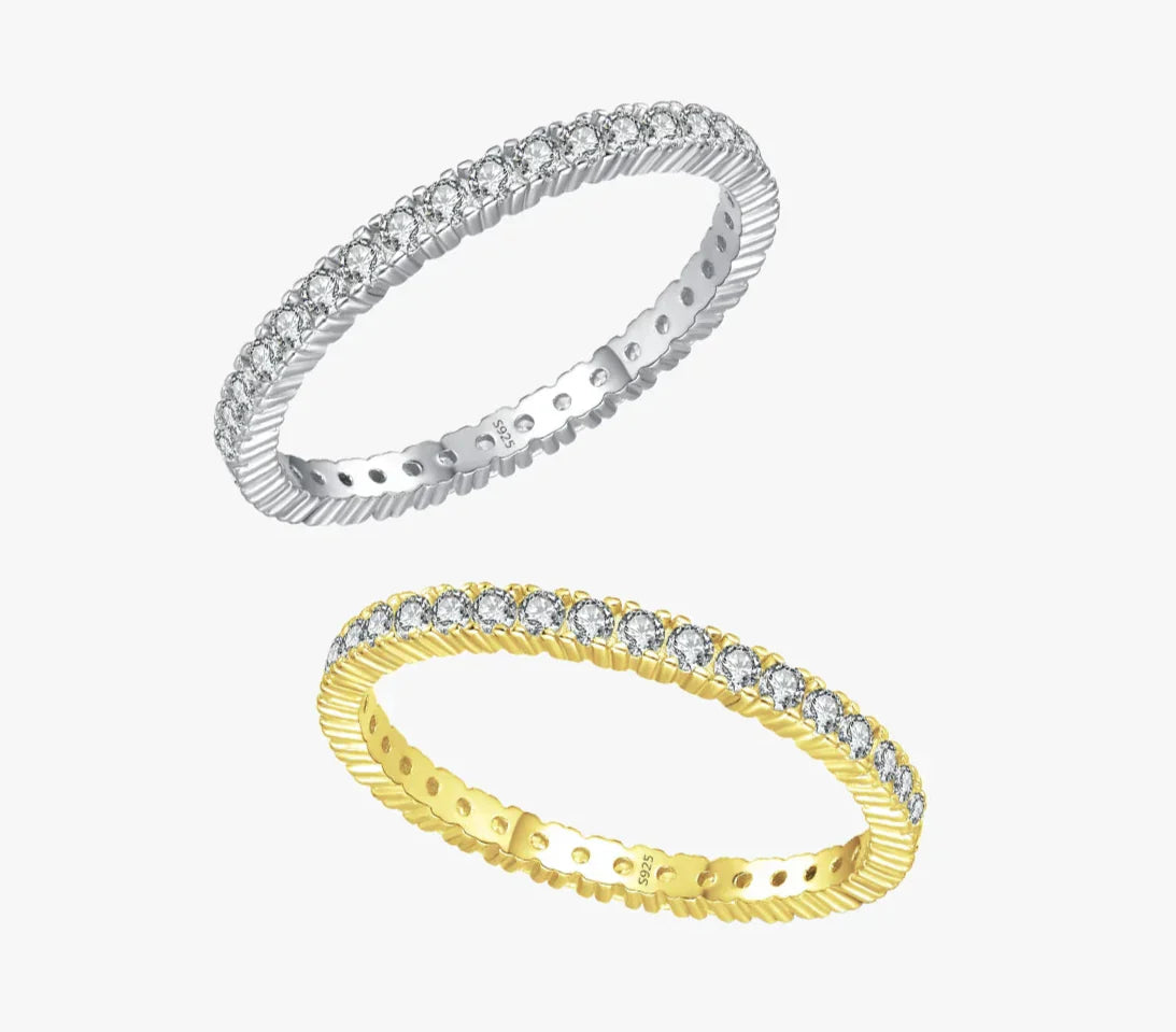 Anillo Eternidad Minimal Luminoso