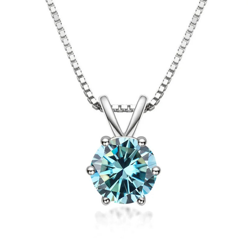 Collar Solitario Elegante con Moissanite