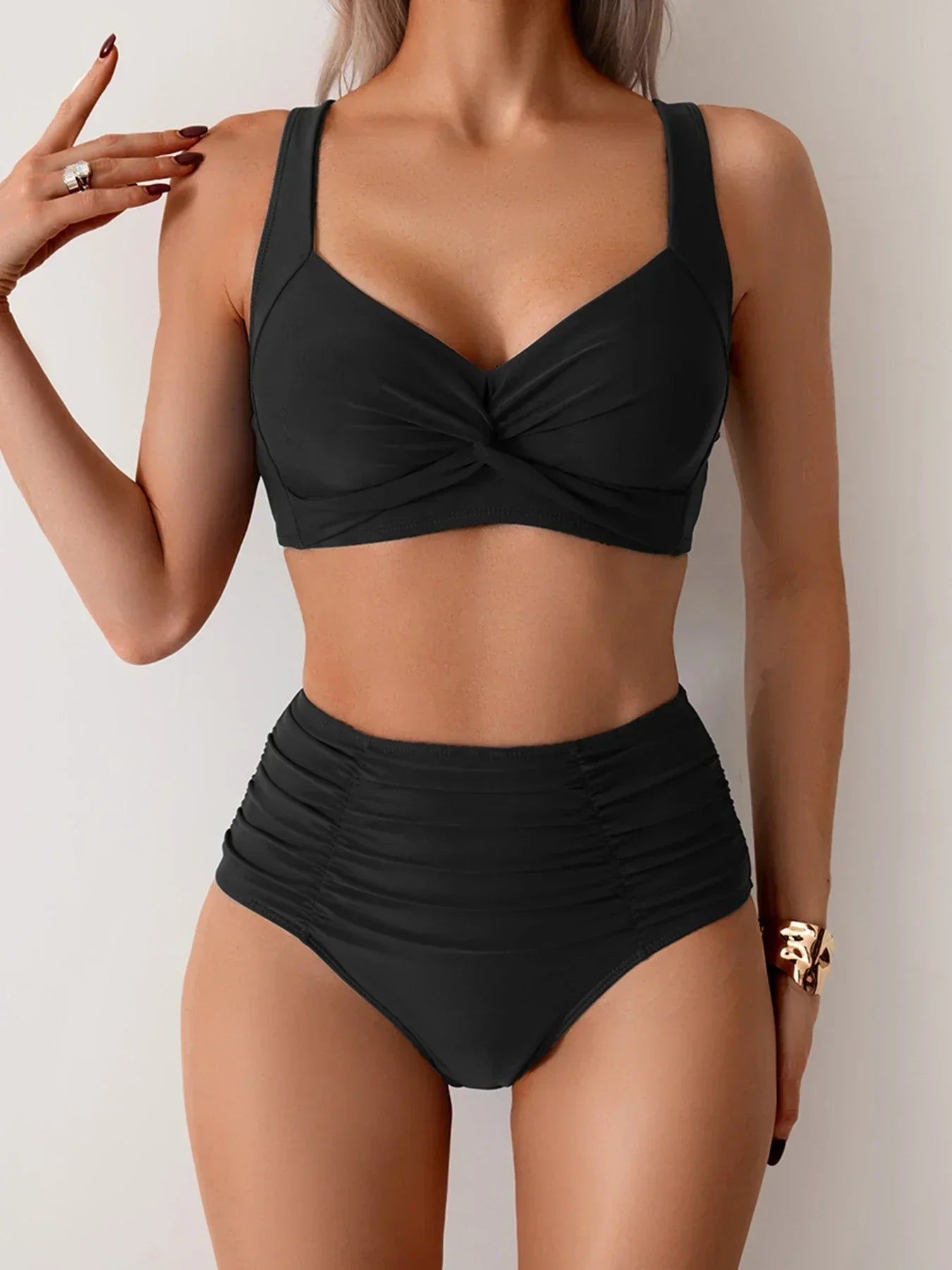 Sunset Vibes | Conjunto de bikini de cintura alta para el verano