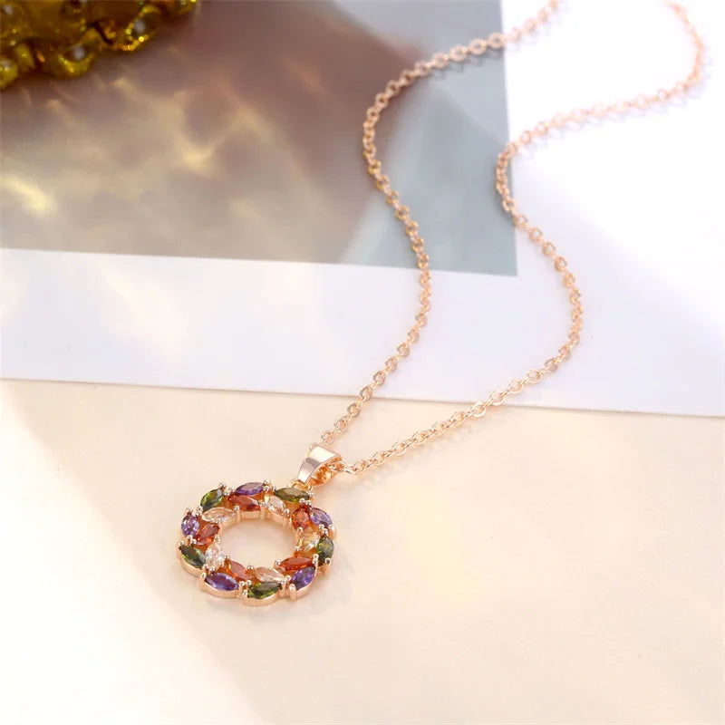 Collar Colgante Arcoíris Luminoso