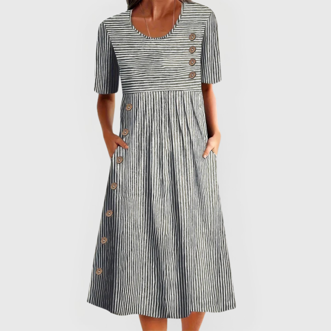 Giulia | Vestido Midi de Rayas