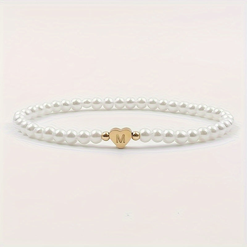 Pulsera Chic con Inicial en Corazón (A-Z)