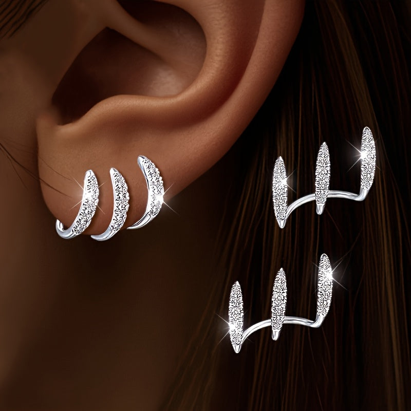 Pendientes Elegantes Strass Tres Garras