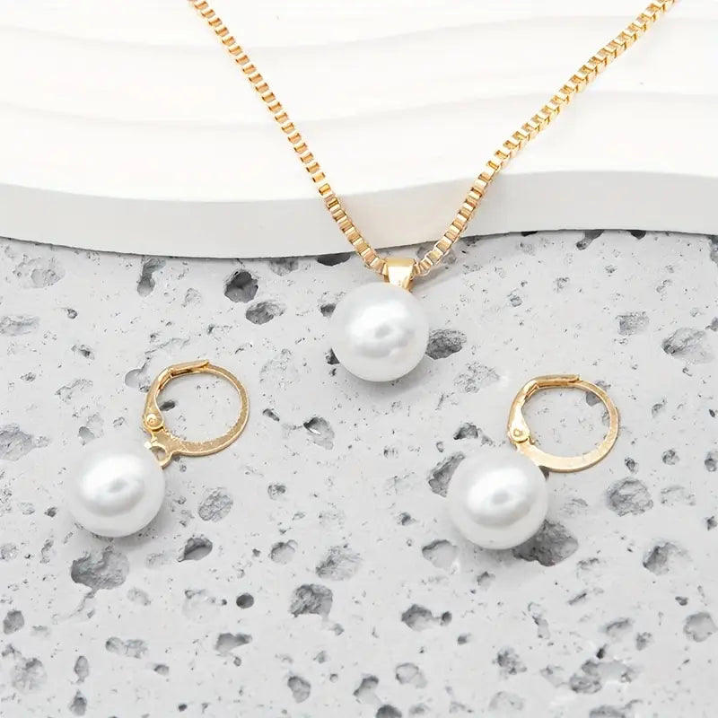 Set de Joyería Elegante con Perlas