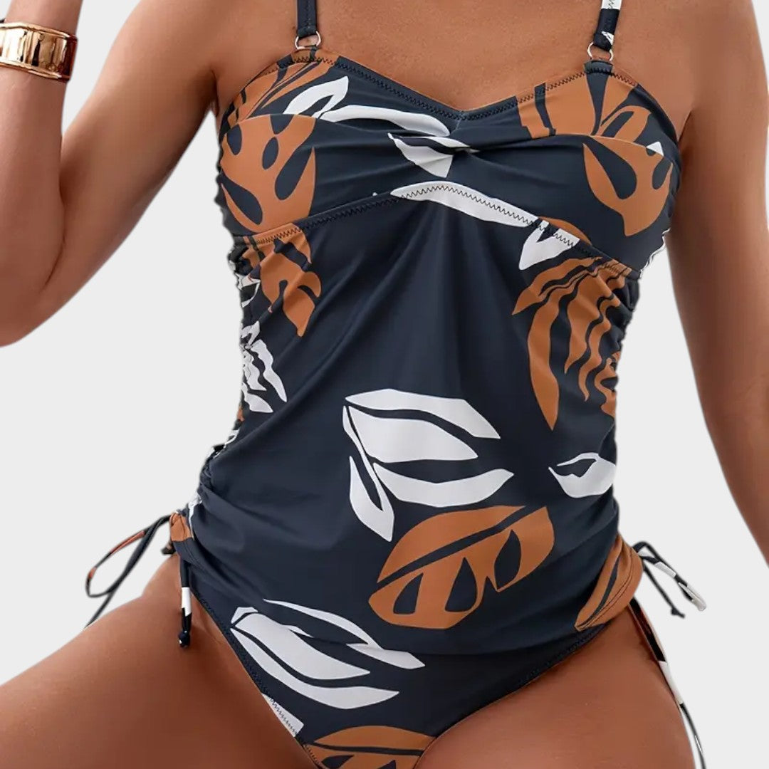 Aqua Vibe | Bikini con estampado tropical de hojas