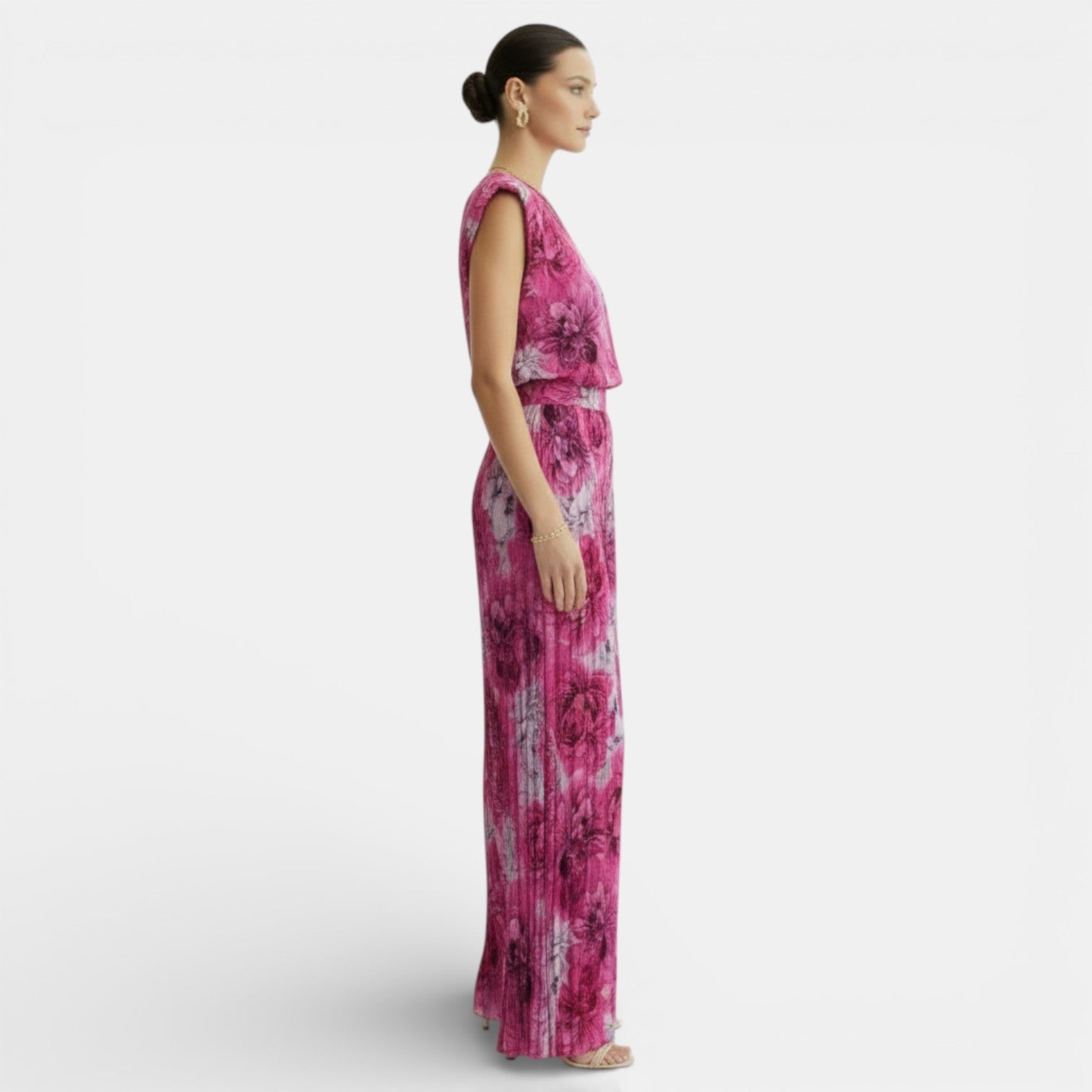 Women's Sleeveless Set with Wide Leg Pants