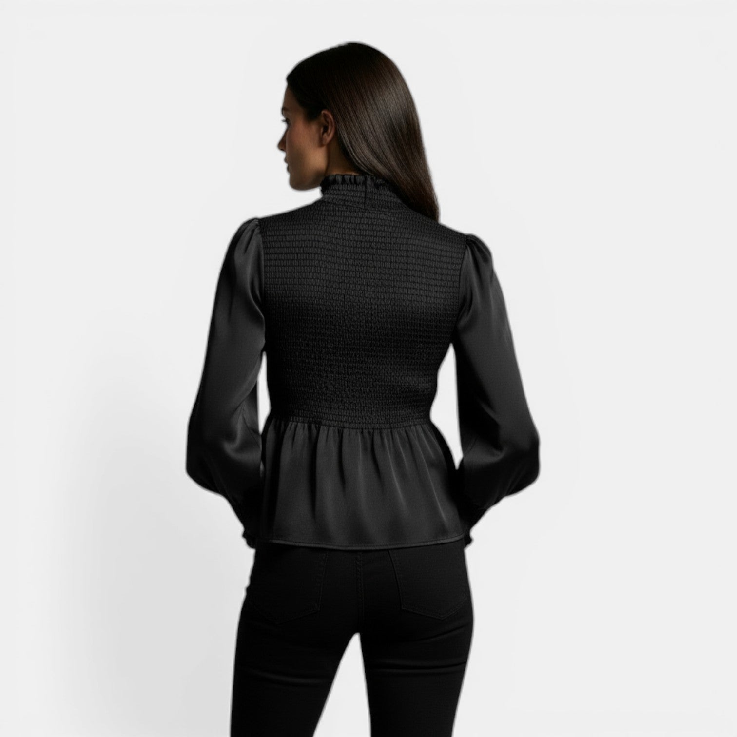 Women's Elegant High Neck Long Sleeve Casual T-Shirt