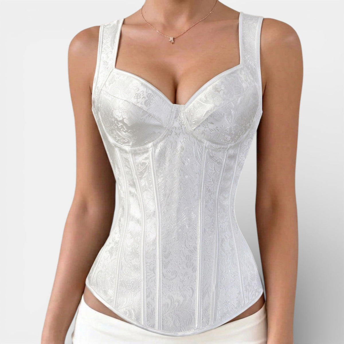 Corsé Mujer Jacquard Retro Elegante