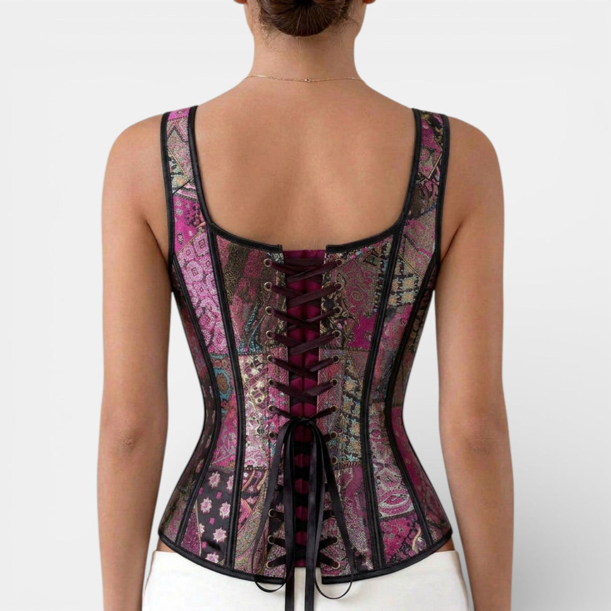 Corsé Mujer Jacquard Retro Elegante
