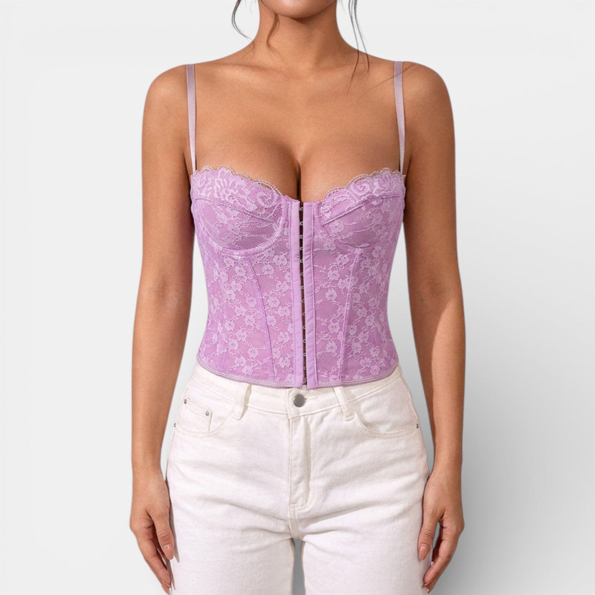 Top Bustier de Encaje Mujer Elegante y Cómodo