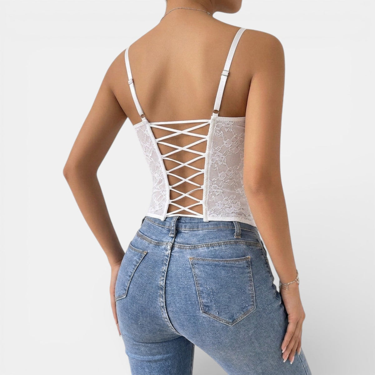 Top Bustier de Encaje Mujer Elegante y Cómodo
