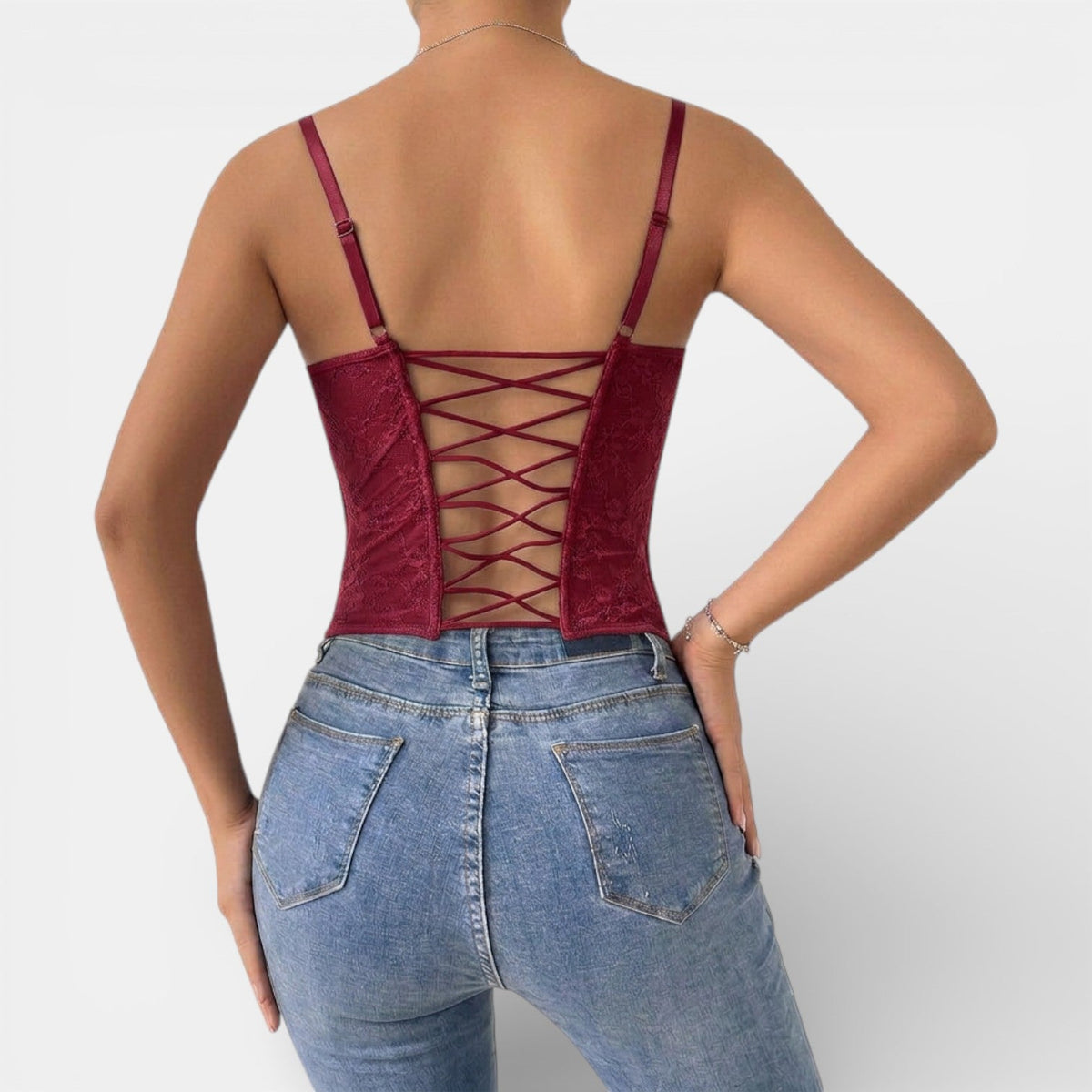 Top Bustier de Encaje Mujer Elegante y Cómodo