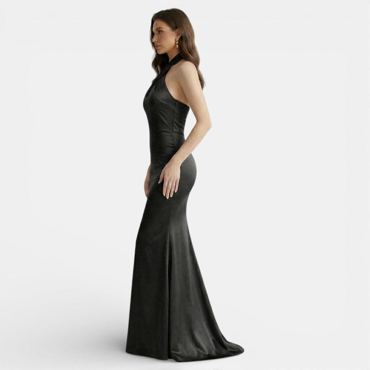 Vestido Maxi Mujer Halter Ajustado