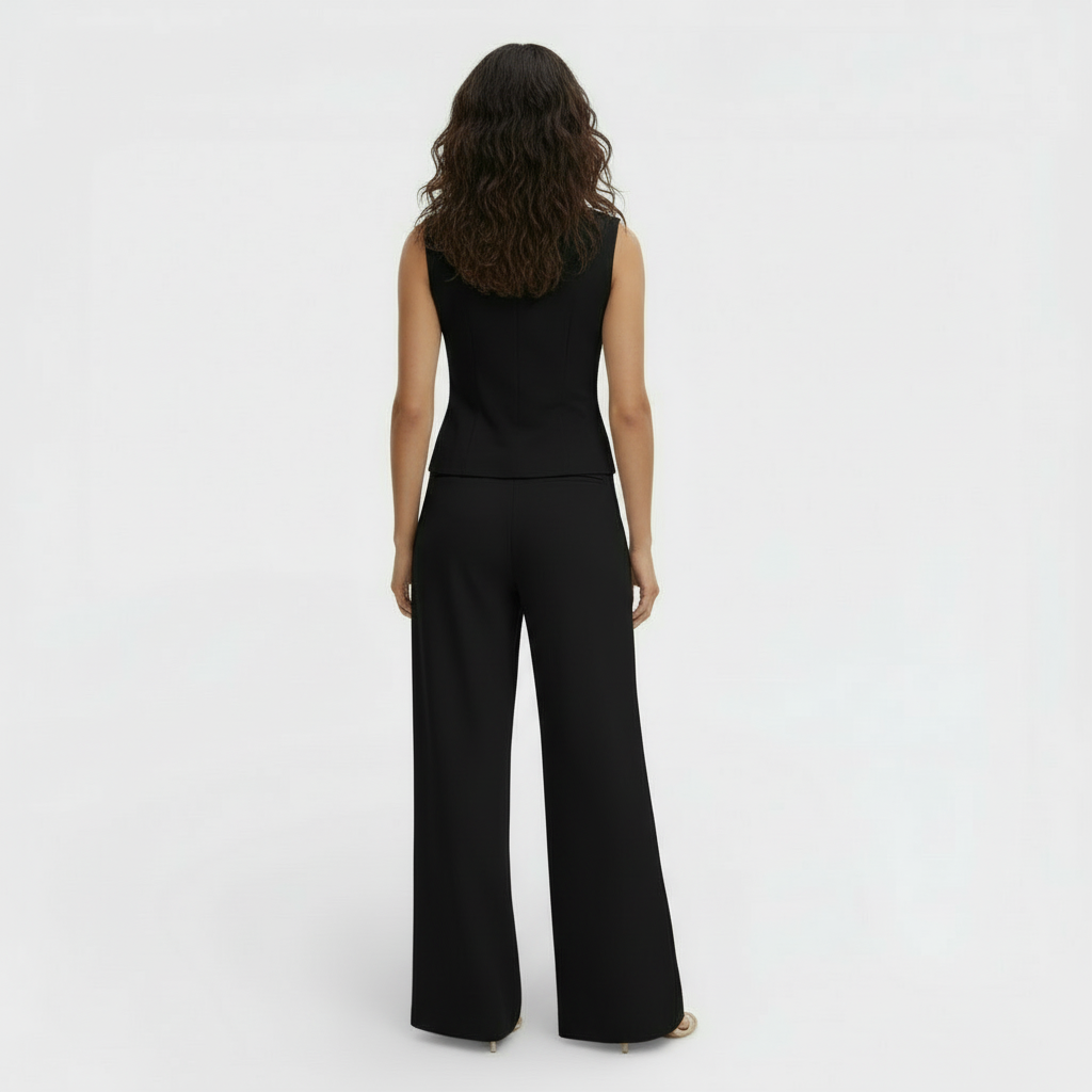 Conjunto Elegante Mujer Chaleco y Pantalón
