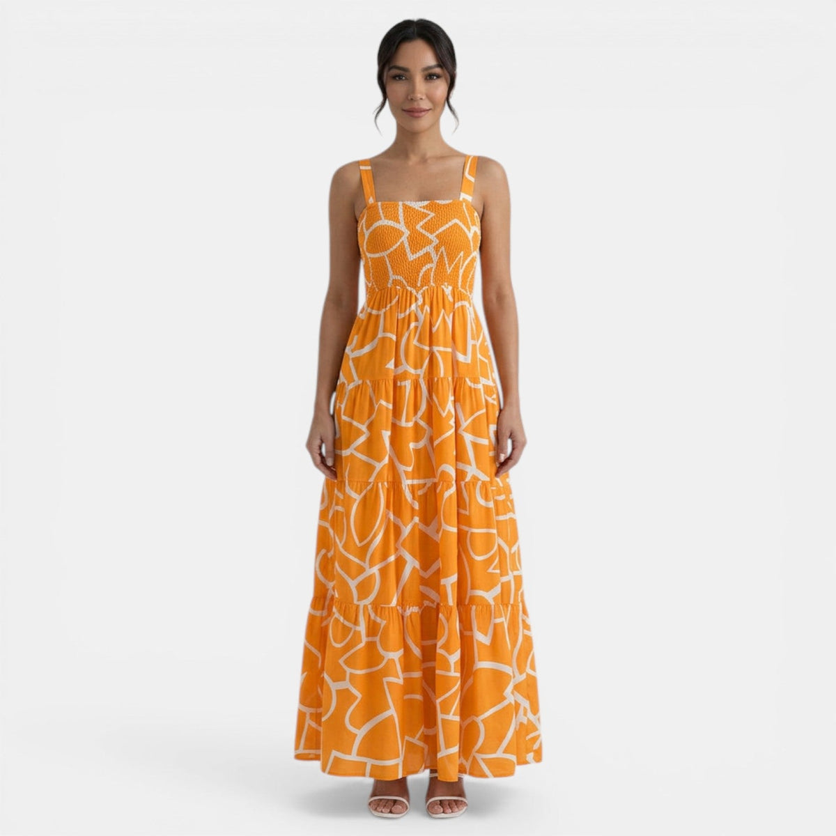 Vestido Midi Mujer Estampado Geométrico