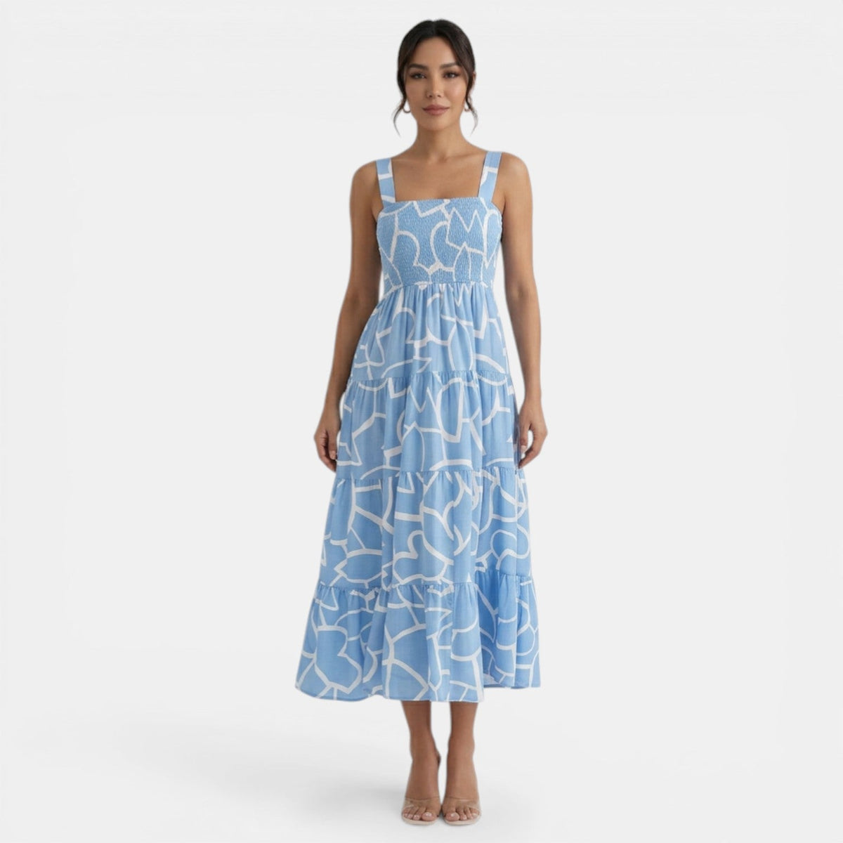 Vestido Midi Mujer Estampado Geométrico