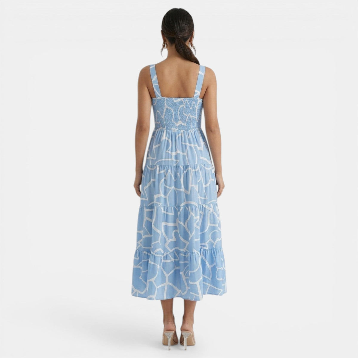 Vestido Midi Mujer Estampado Geométrico