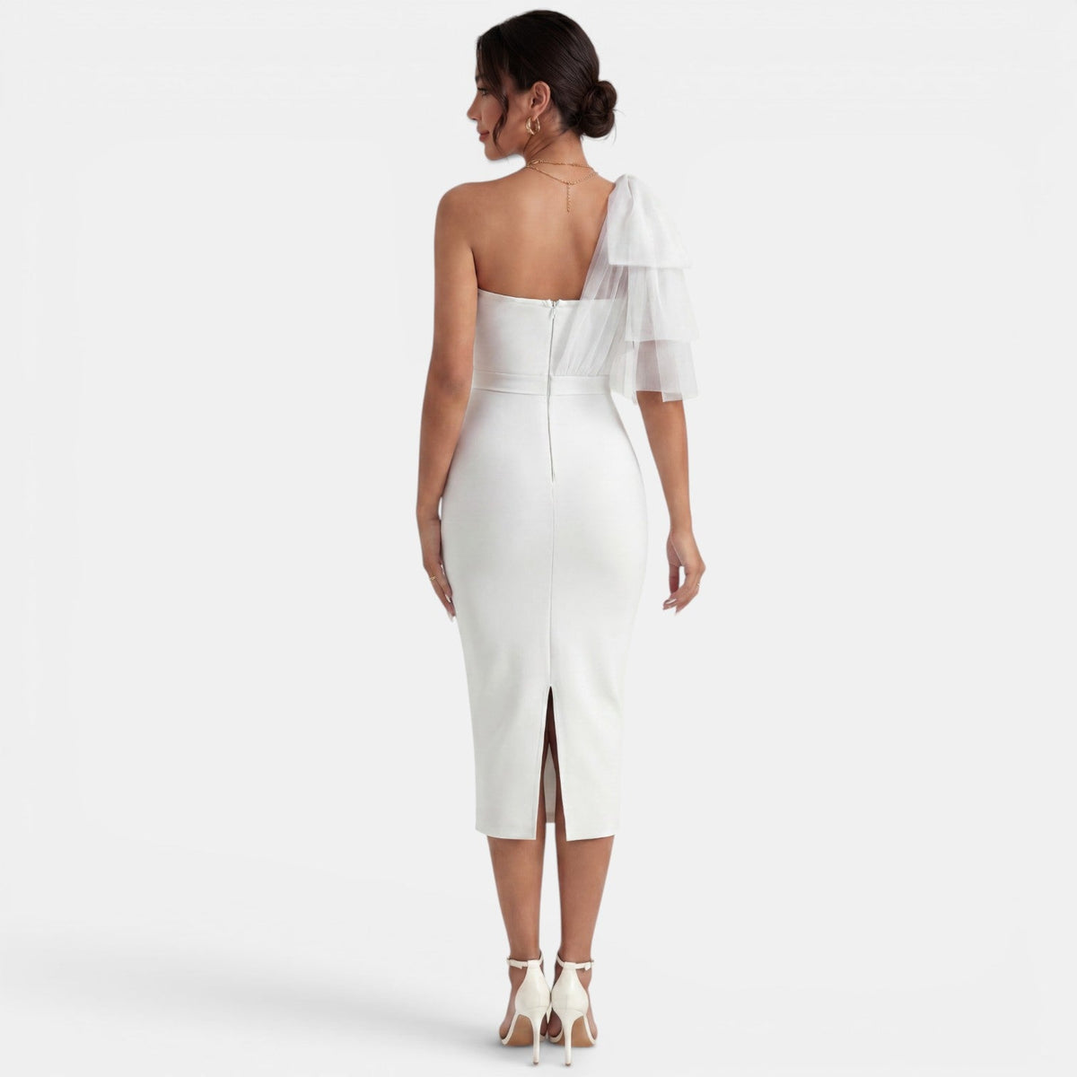 Vestido Midi Fiesta un Hombro