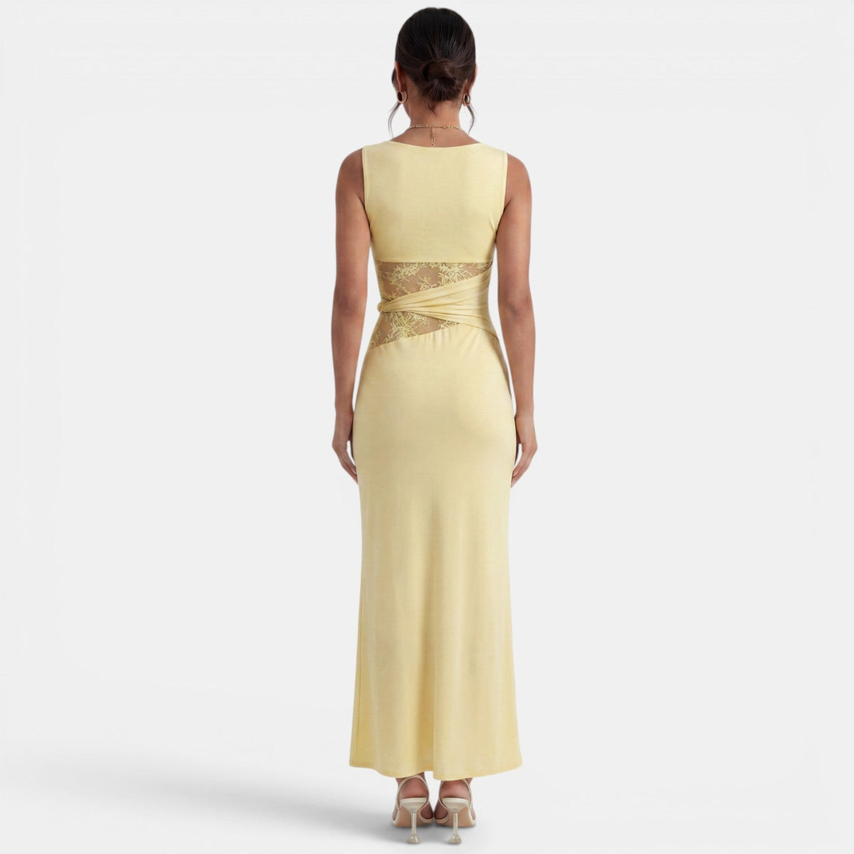 Vestido Largo Mujer Encaje Elegante