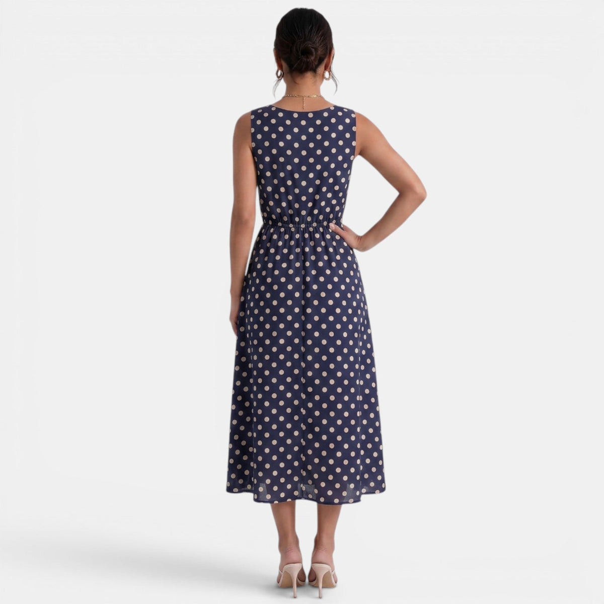 Vestido Midi Lunares Verano Mujer