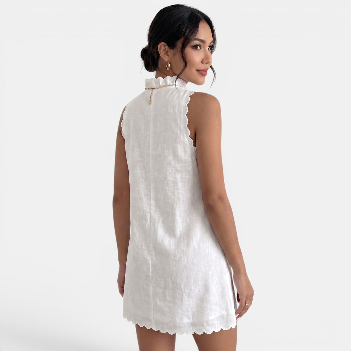 Vestido Corto Verano Mujer Lino