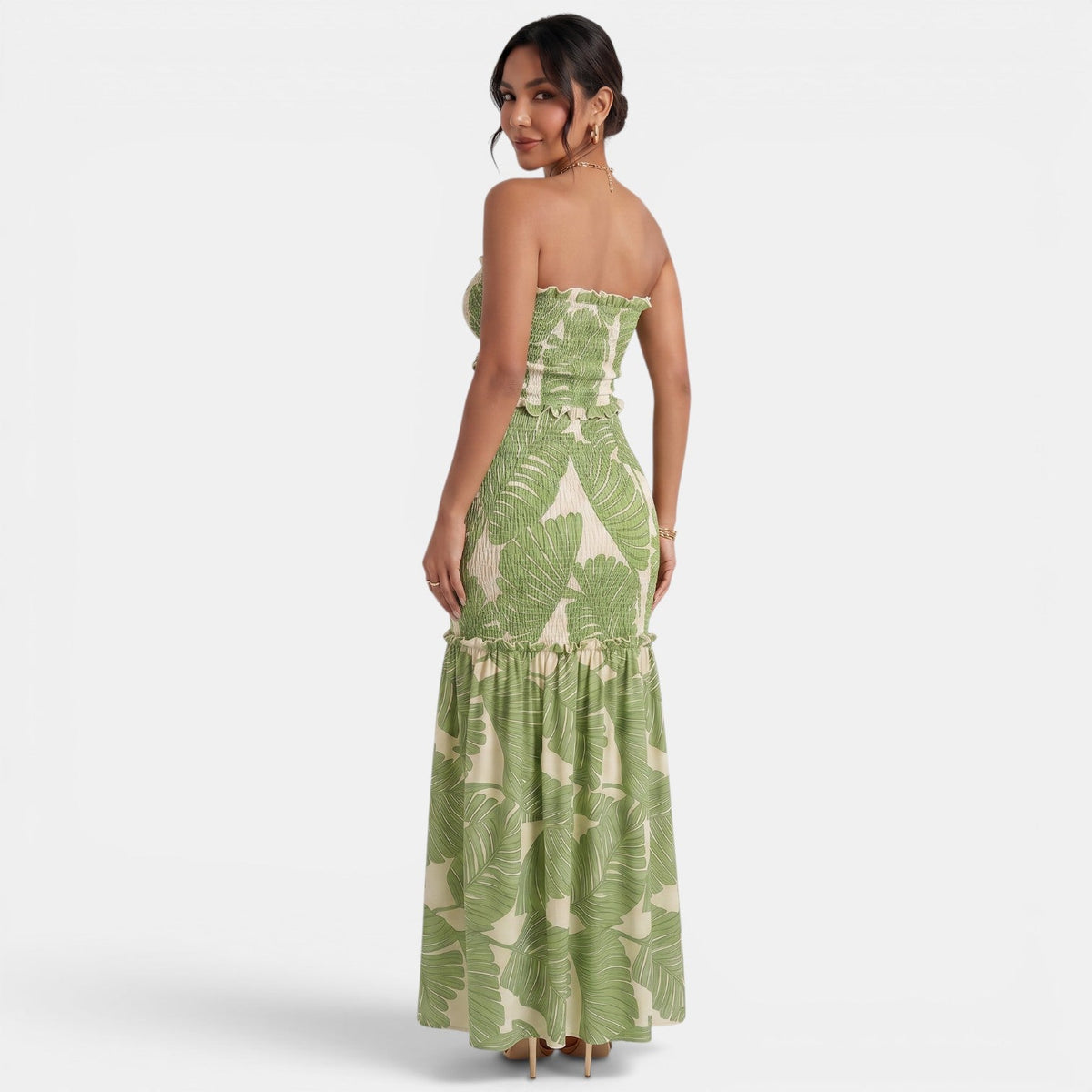 Vestido Largo Halter Floral