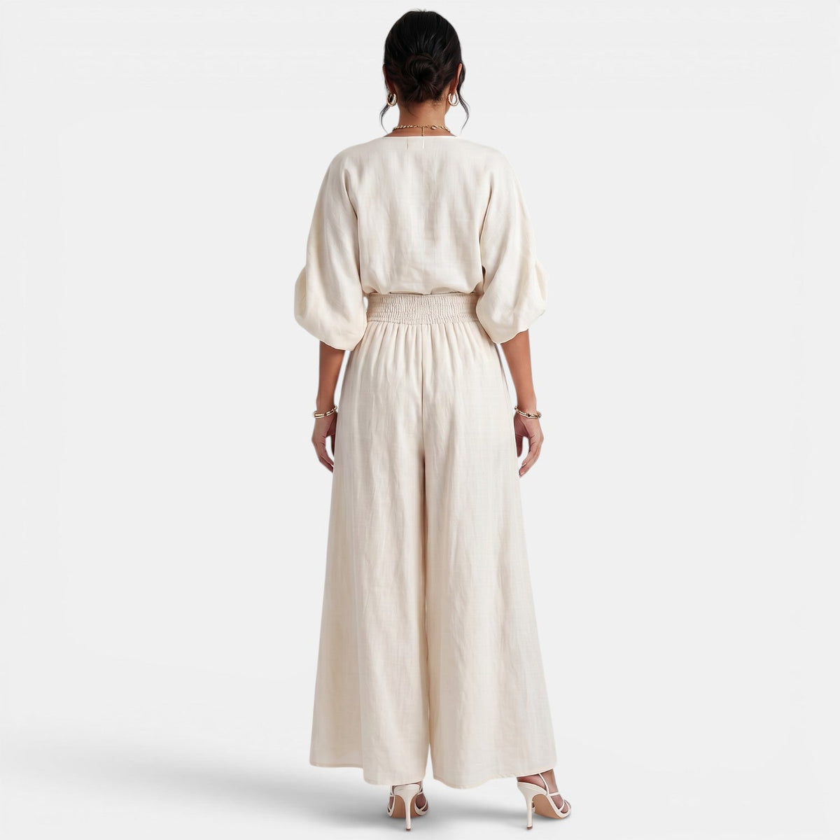 Conjunto Mujer Top Bardot y Pantalón