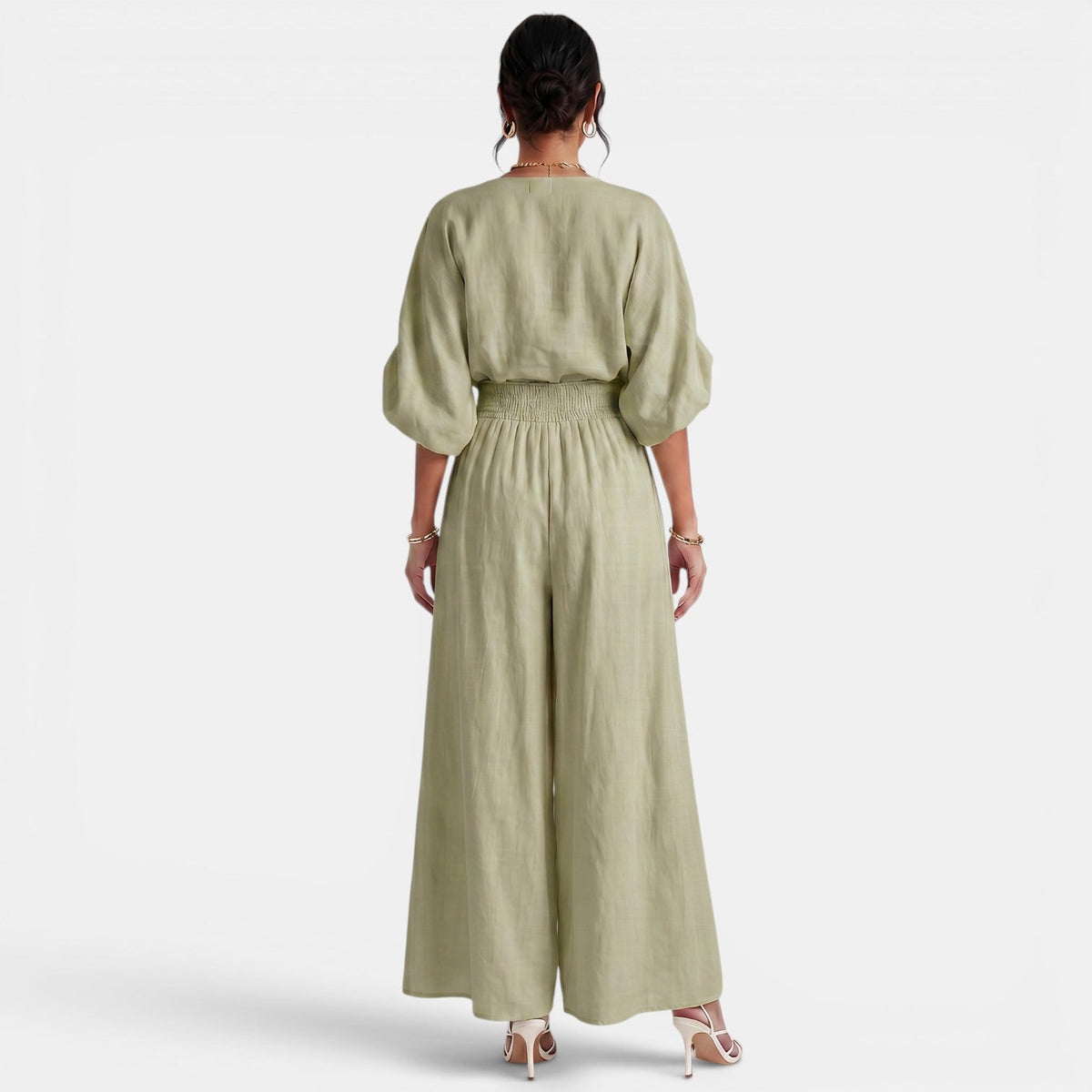 Conjunto Mujer Top Bardot y Pantalón