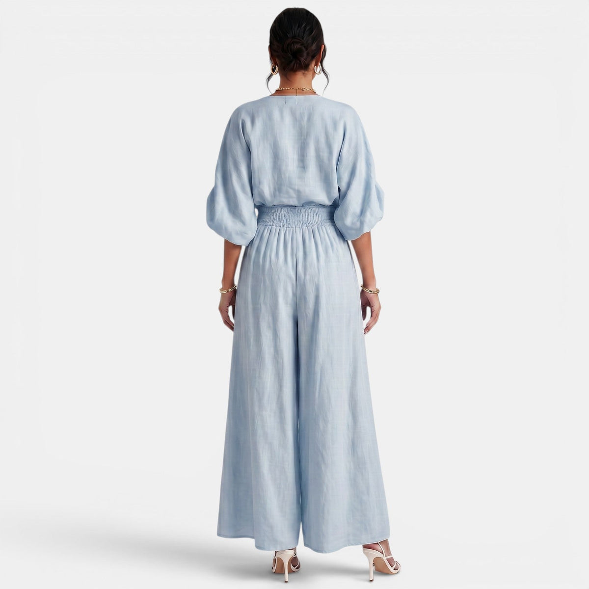 Conjunto Mujer Top Bardot y Pantalón