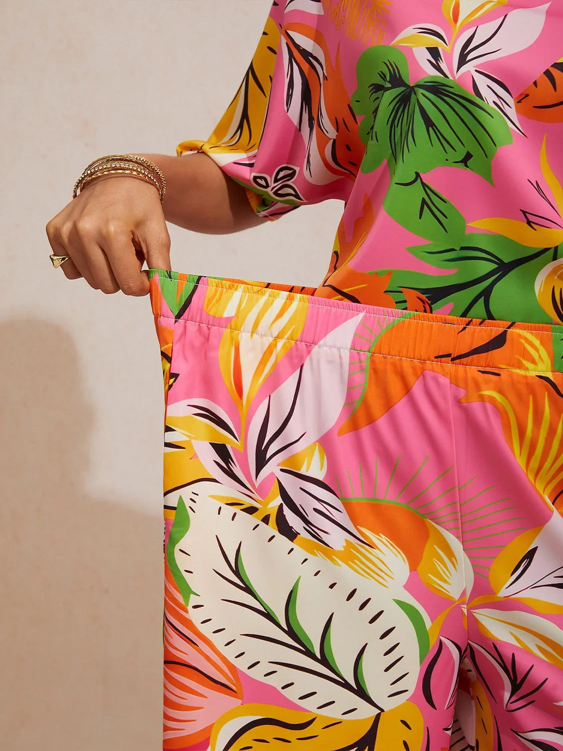 Malva | Pantalón Palazzo de Satén