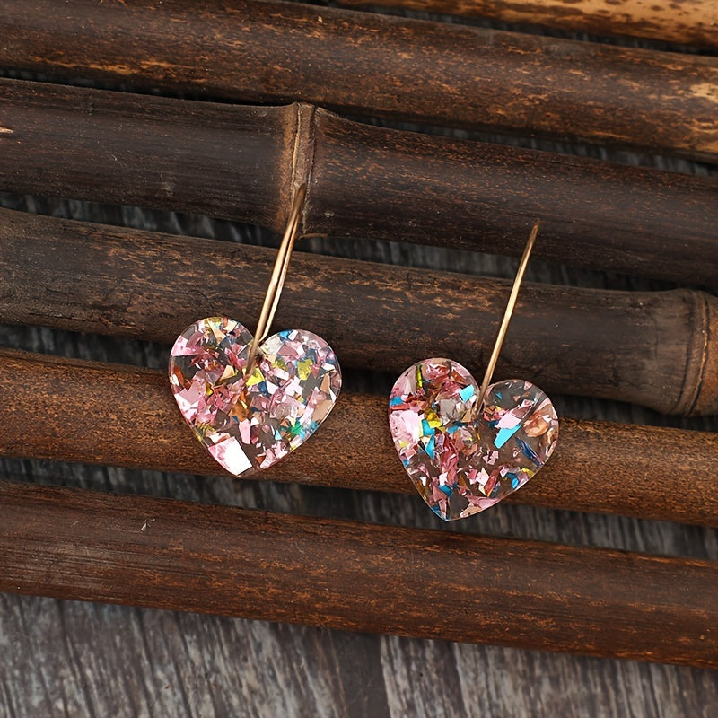 Pendientes Colgantes Corazón Caramelo