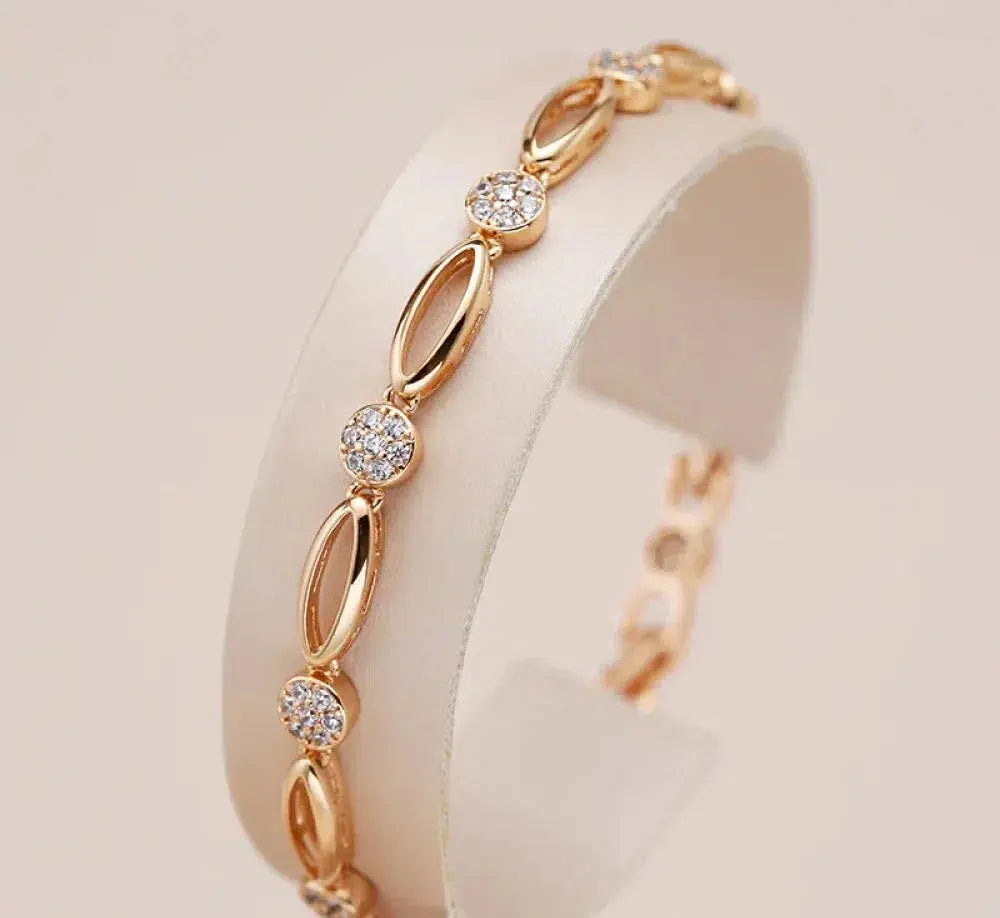 Pulsera Elegante Oro con Zirconia