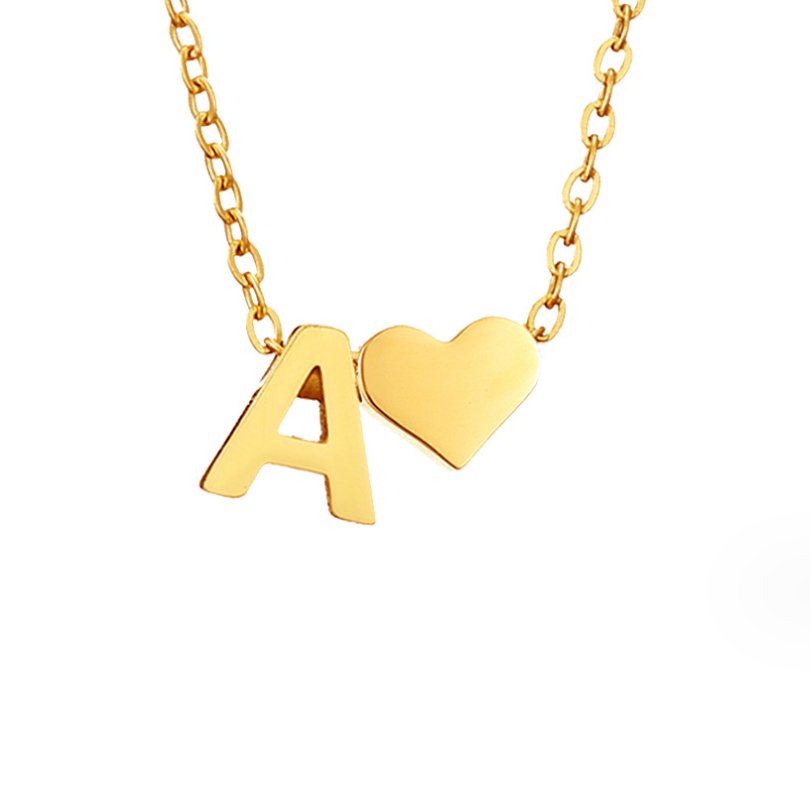 Collar Inicial Atemporal con Corazón