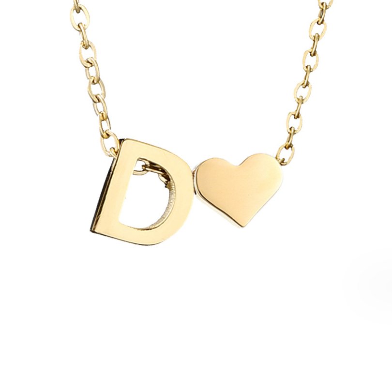 Collar Inicial Atemporal con Corazón