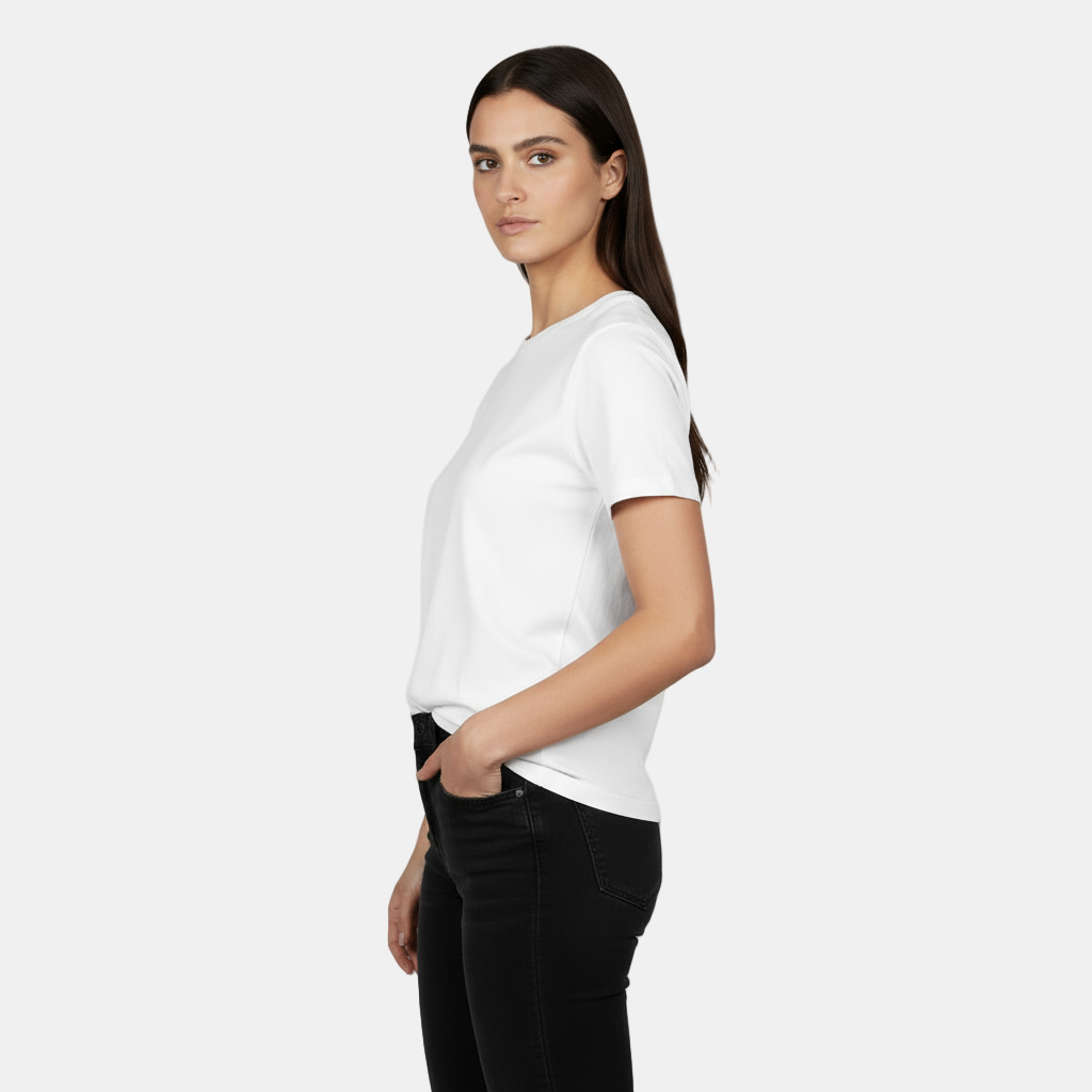 T-shirt Basica Donna in Cotone - Vestibilità Ampia e Manica Corta