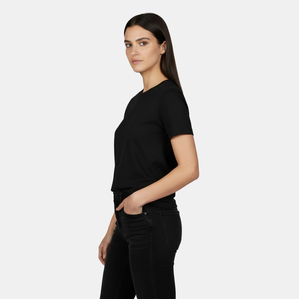 T-shirt Basica Donna in Cotone - Vestibilità Ampia e Manica Corta