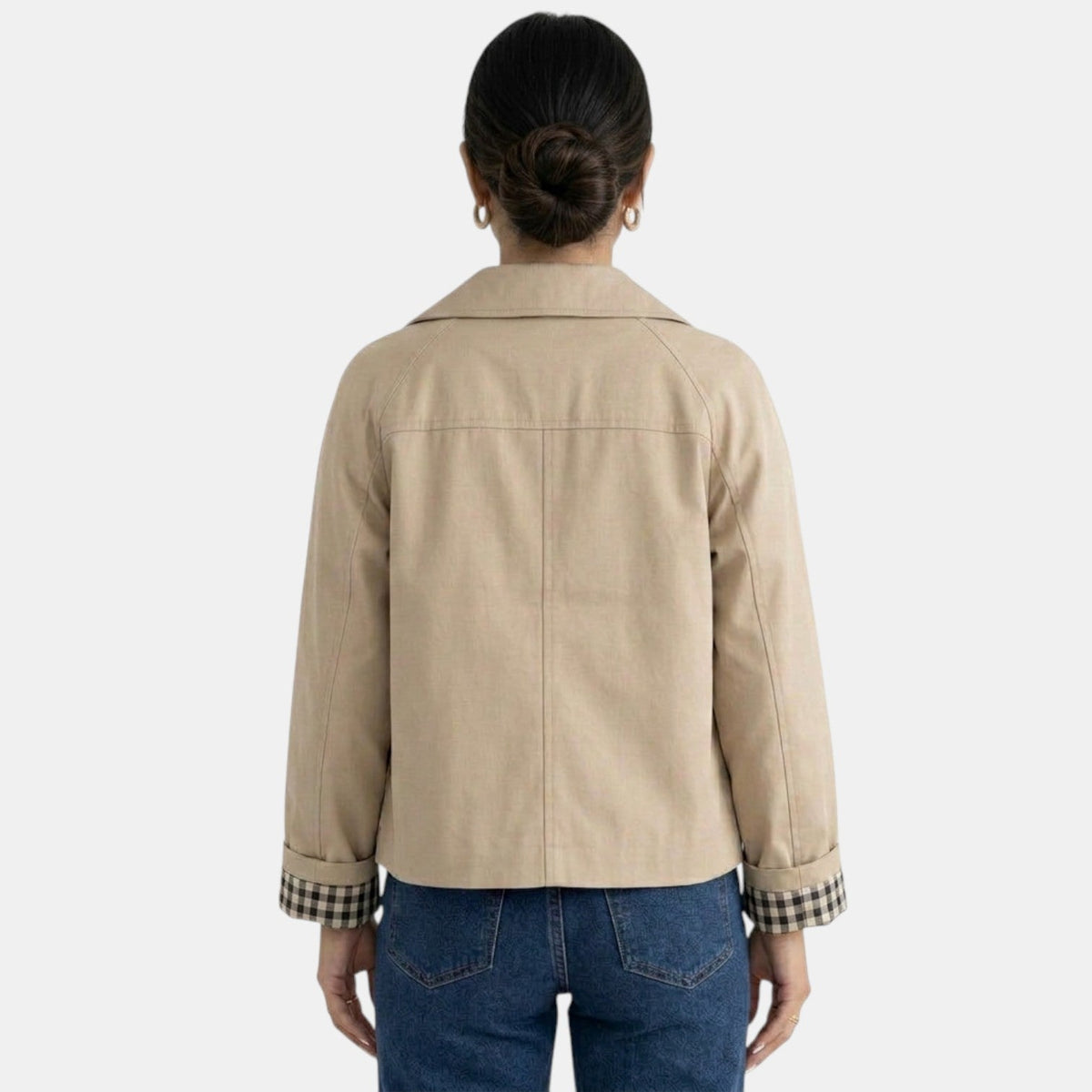 Chaqueta Beige Mujer Elegante