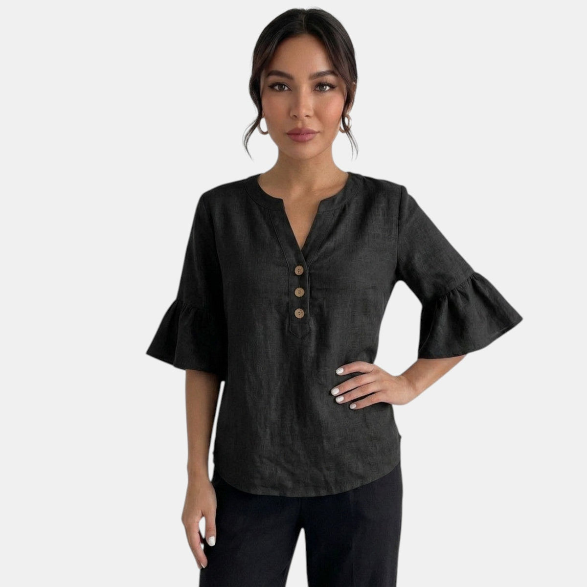 Blusa Lino Mujer Verano Oversize