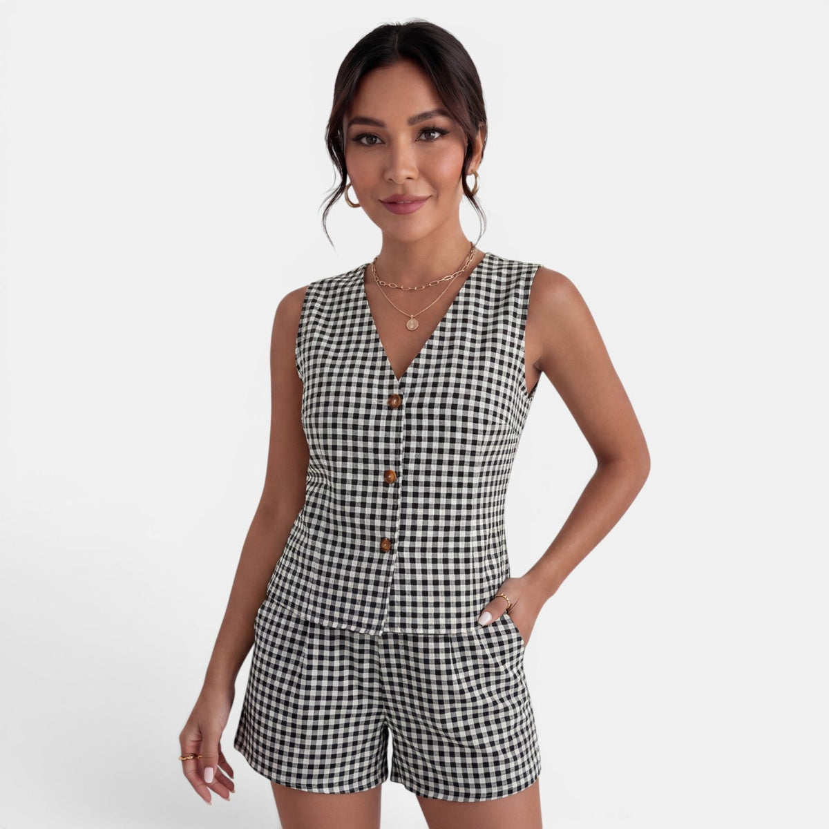 Conjunto Mujer Verano Cuadros