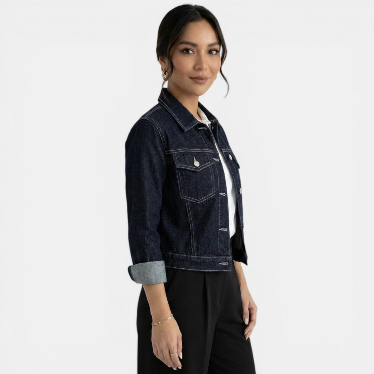 Chaqueta Vaquera Corta Denim Azul